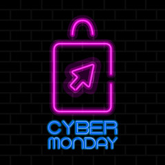 Cyber monday sale image. Vector illustration design