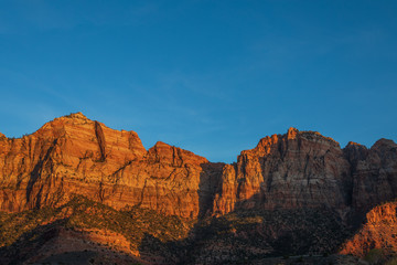 Fototapeta na wymiar Scenic Zion National Park Utah at Sunrise