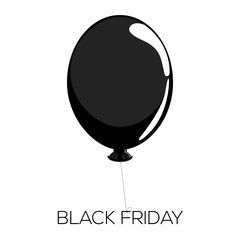 Balloon with a black friday text. Vector illustration design