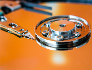 Computer Festplatte Close up