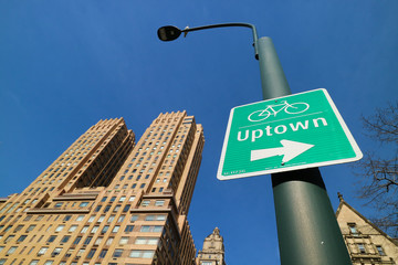 Uptown in New York city scape
