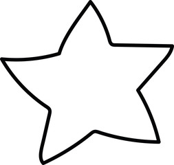 Star Drawing Vector Hand drawn Sketch Illustration