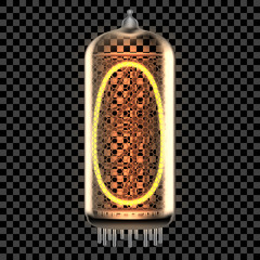 Nixie tube indicator lamp with number