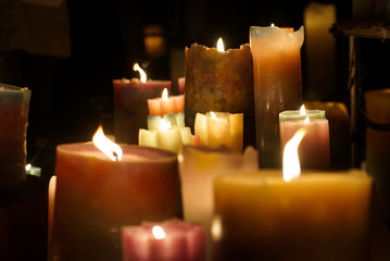 candles in church
