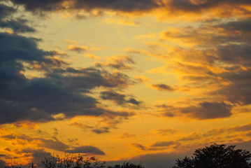 sunset in the mountains