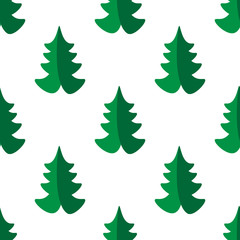 Simple seamless retro Christmas pattern with Xmas trees