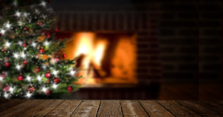 Weihnachtliches Kaminfeuer
