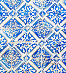 Traditional vinage portuguese decorative tiles azulejos
