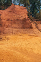 View of the ochre mountain