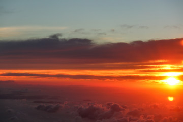 sunset in the mountains