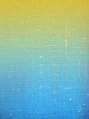 Blue and yellow fabric background