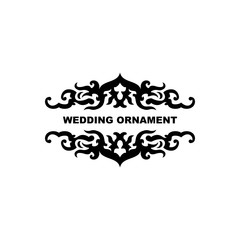 Wedding ornament vector template.