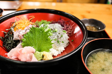 sashimi on a plate