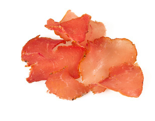 pork chips isolated on white