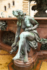 The figurine at the statue of Hygieia in Hamburg