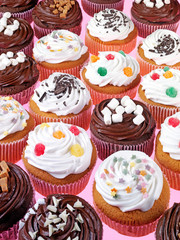 SELECTION OF DECORATED CUPCAKES