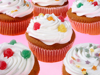 SELECTION OF CUPCAKES