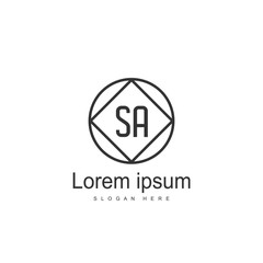 SA Letter logo template. Initial letter logo design