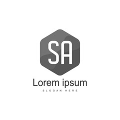 SA Letter logo template. Initial letter logo design