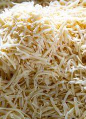 Sliced Cheese in the Bowl, Closeup Background