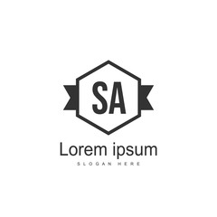 SA Letter logo template. Initial letter logo design