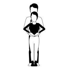 Isolated happy couple. Valentine day. Vector illustration design