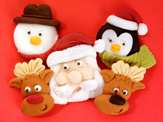 CHRISTMAS SUGAR ICING CHARACTERS