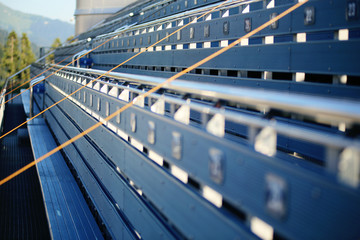 empty stadium,  seats in the stadium ©  little beetle red
