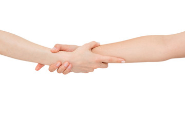 support of close people concept, helping hand