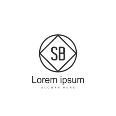 SB Letter logo template. Initial letter logo design