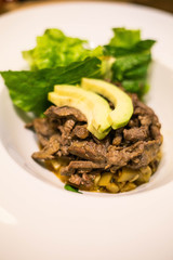 steak with vegetables