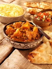 INDIAN ALOO MATAR CURRY WITH POTATOES AND PEAS