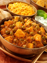 INDIAN MATAR PANEER CURRIED PEAS AND CHEESE