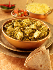 INDIAN PALAK PANEER CURRIED SPINACH AND CHEESE