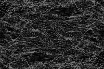 gray scratch line on black wall background.