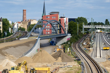 Baustelle am Bahnhof Ostkreuz im Jahr 2016