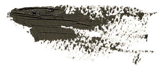 Black hand drawn vector brush stroke. Grunge distress textured design element. Used as a banner, template, logo.