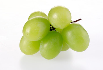 GREEN GRAPES ON WHITE