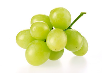 GREEN GRAPES ON WHITE