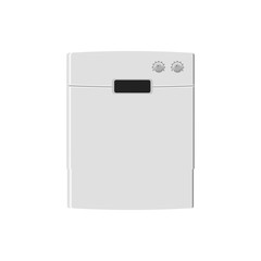 Dishwasher vector on white background. Dishwasher machine icon. Vector illustration. EPS 10.