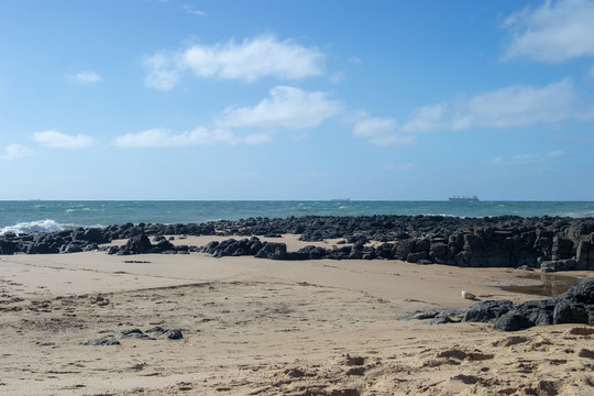 Landscape of a australian beach in a sunny day
