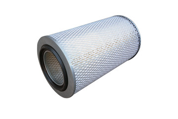 Air filter, auto spare part isolated on white background