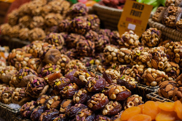 dried fruits in the market