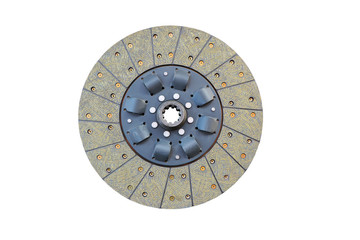 Car clutch plate isolated on a white background.
