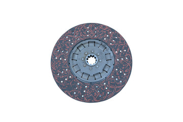 Car clutch plate isolated on a white background.