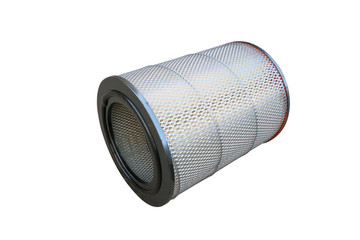 Air filter, auto spare part isolated on white background