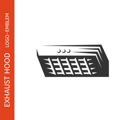 Exhaust hood logo - extract emblem design on white background, vector illustration