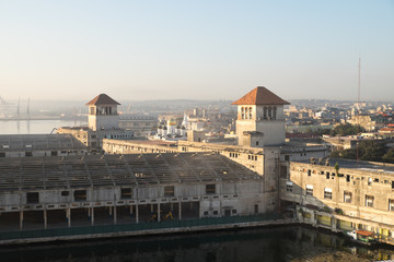 Fototapeta premium High angle view of buildings in Havana Cuba.