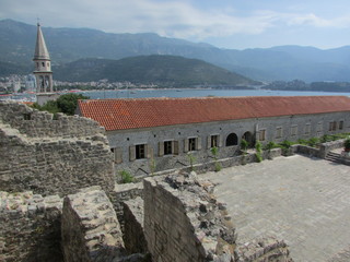 Fototapeta premium View of Herceg Novi old town and adriatic sea in Montenegro