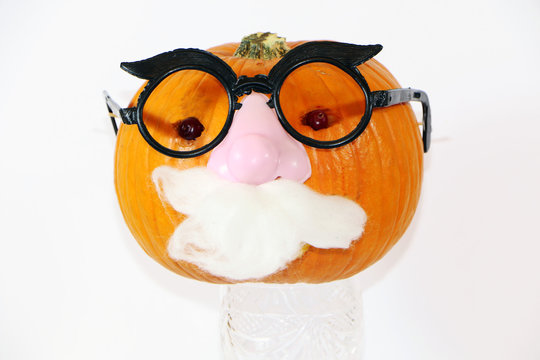pumpkin dressed in santa claus